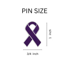 Load image into Gallery viewer, Purple Ribbon Awareness Pins - Fundraising For A Cause