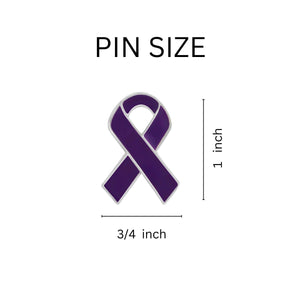 Purple Ribbon Awareness Pins - Fundraising For A Cause