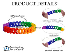 Load image into Gallery viewer, Rainbow Chain Link Silicone Bracelet Wristbands - Fundraising For A Cause