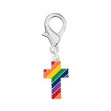 Load image into Gallery viewer, Rainbow Cross Gay Pride Hanging Charms - Fundraising For A Cause