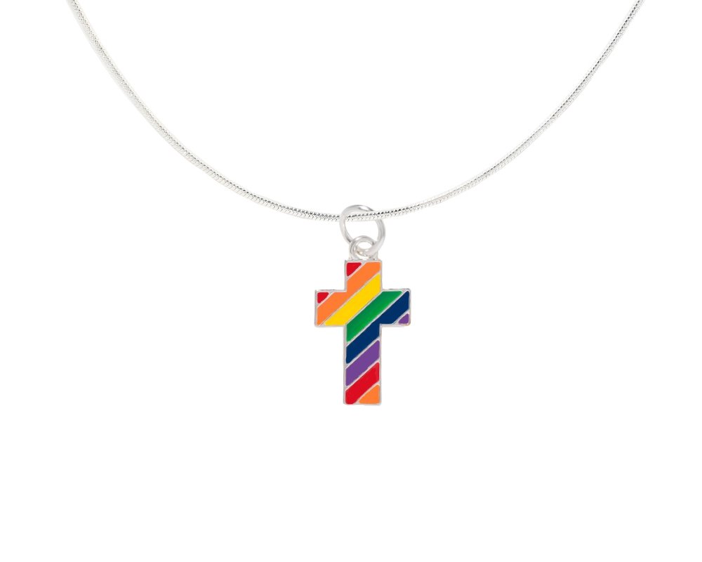 Rainbow Cross Gay Pride Necklaces - Fundraising For A Cause