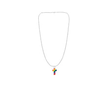 Load image into Gallery viewer, Rainbow Cross Gay Pride Necklaces - Fundraising For A Cause