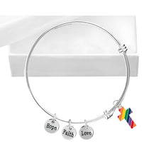Load image into Gallery viewer, Rainbow Flag Cross Charm Retractable Bracelets - Fundraising For A Cause
