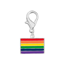Load image into Gallery viewer, Rainbow Flag LGBTQ Pride Rectangle Hanging Charms - Fundraising For A Cause