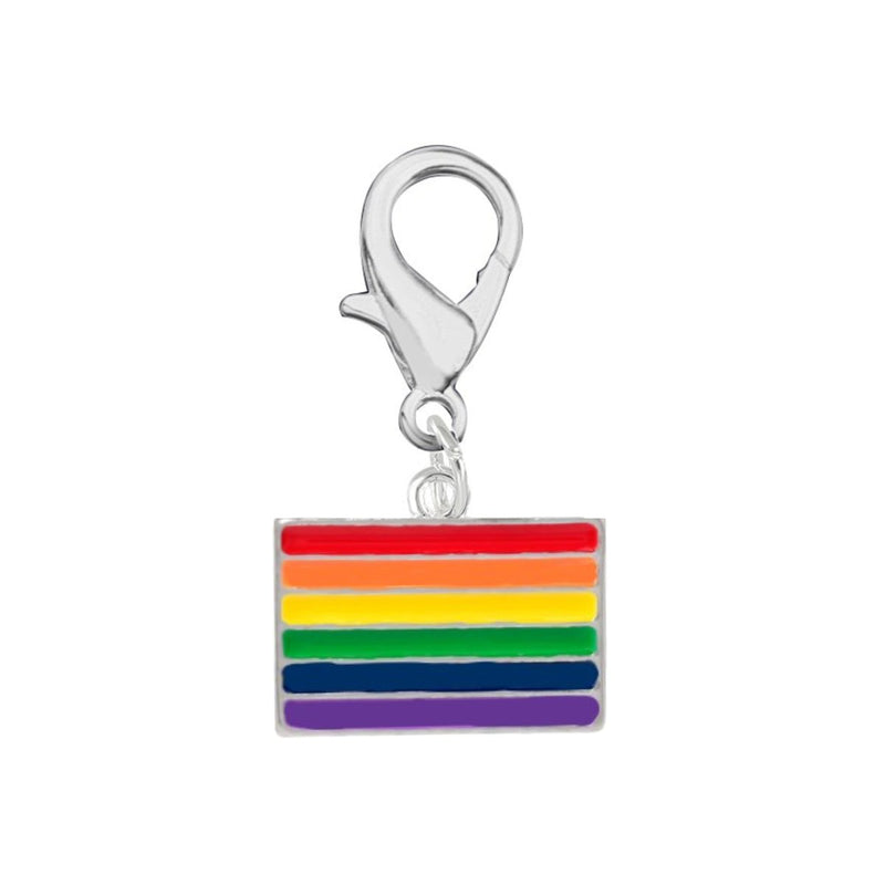 Rainbow Flag LGBTQ Pride Rectangle Hanging Charms - Fundraising For A Cause