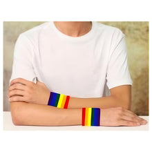 Load image into Gallery viewer, Rainbow Gay Pride Sport Sweat Bands - Fundraising For A Cause