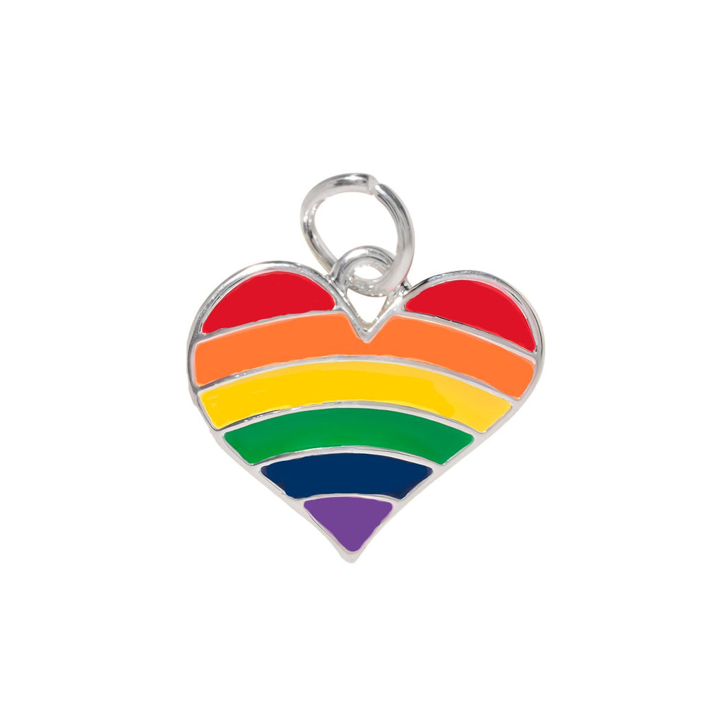 Rainbow Heart Gay Pride Charms - Fundraising For A Cause