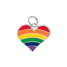 Load image into Gallery viewer, Rainbow Heart Gay Pride Charms - Fundraising For A Cause