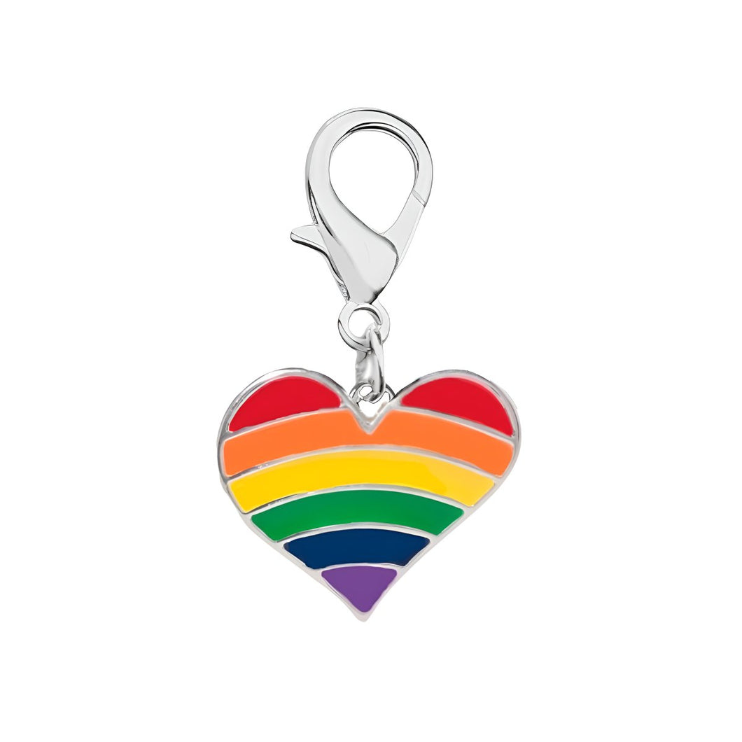 Rainbow Heart Gay Pride Hanging Charms - Fundraising For A Cause