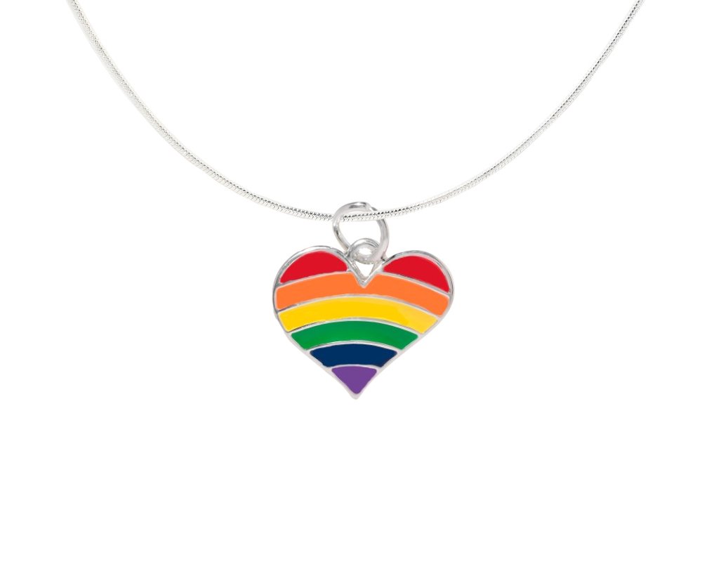 Rainbow Heart Gay Pride Necklaces - Fundraising For A Cause