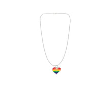 Load image into Gallery viewer, Rainbow Heart Gay Pride Necklaces - Fundraising For A Cause