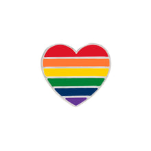 Load image into Gallery viewer, Rainbow Heart Gay Pride Pins - Fundraising For A Cause