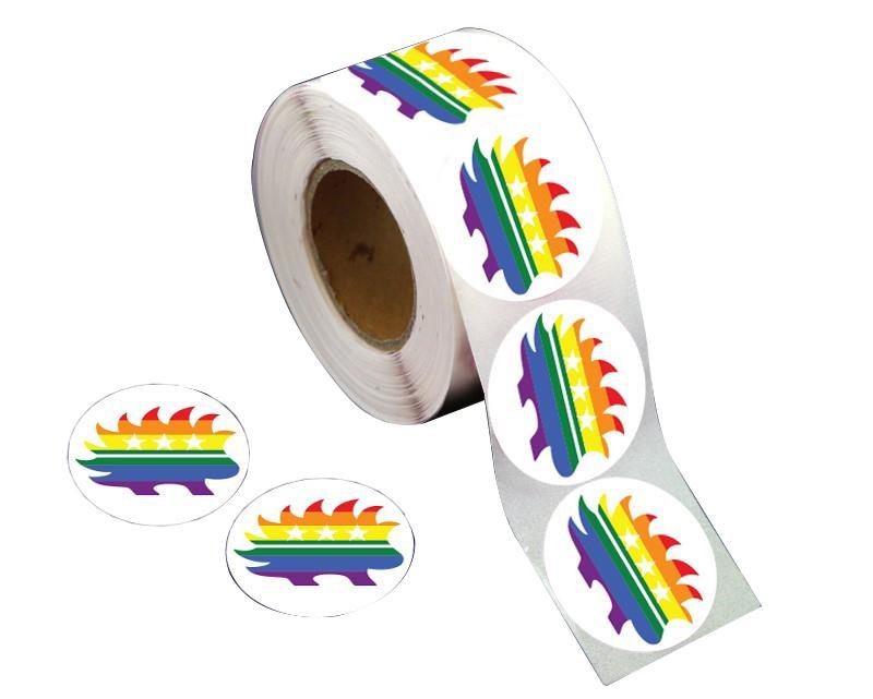 Rainbow Porcupine Libertarian Stickers - The Awareness Company