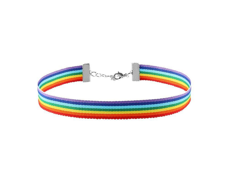 Rainbow Striped Choker Necklace - Fundraising For A Cause