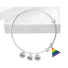 Load image into Gallery viewer, Rainbow Triangle Charm Retractable Bracelets - Fundraising For A Cause