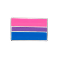 Load image into Gallery viewer, Rectangle Bisexual Pride Flag Pins - Fundraising For A Cause