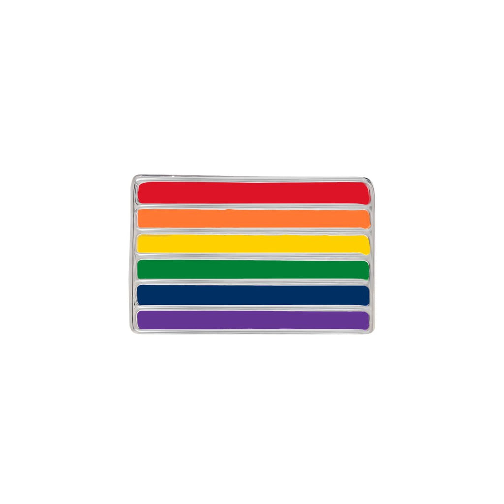 Rectangle Rainbow Pride Flag Pins - Fundraising For A Cause