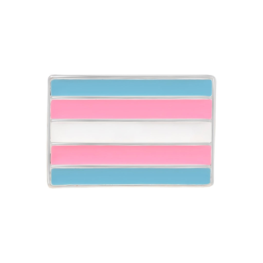 Rectangle Transgender Pride Flag Pins - Fundraising For A Cause