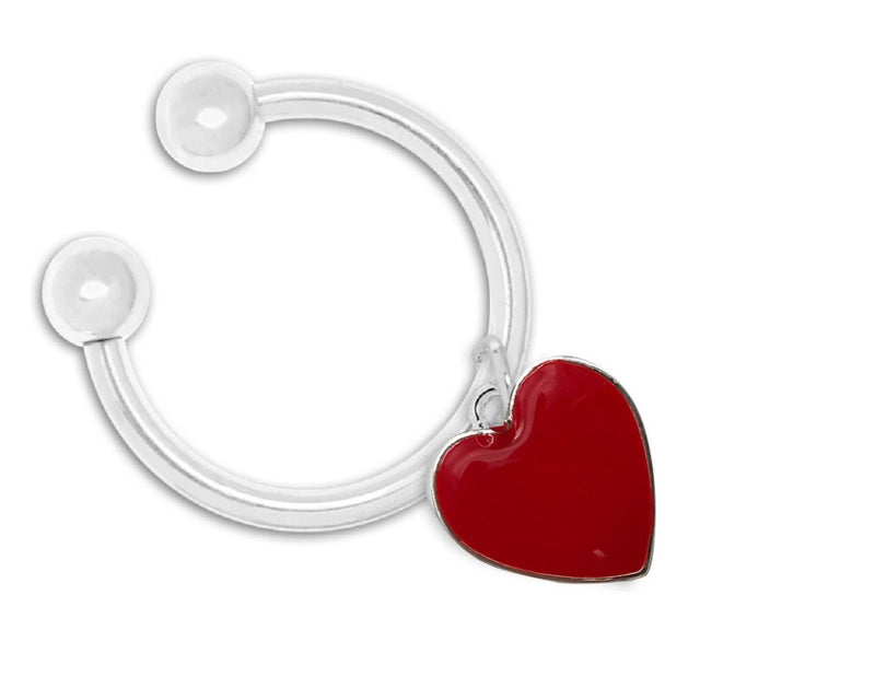 Red Heart Shaped Charm Key Chain - Fundraising For A Cause