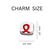 Load image into Gallery viewer, Red Ribbon Chunky Charm Bracelets - Fundraising For A Cause