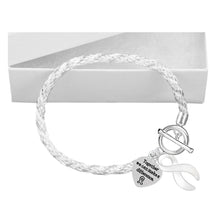 Load image into Gallery viewer, Rope White Ribbon Bracelets - Fundraising For A Cause