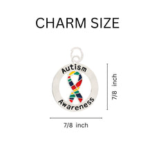 Load image into Gallery viewer, Round Autism Awareness Hanging Earrings - Fundraising For A Cause