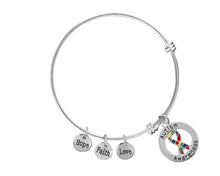 Load image into Gallery viewer, Round Autism Awareness Ribbon Retractable Bracelets - Fundraising For A Cause