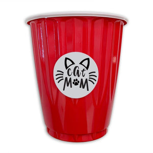 Round Cat Mom Stickers (Stickers) - Fundraising For A Cause
