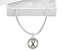 Load image into Gallery viewer, Round Child Abuse Awareness Ribbon Necklaces - Fundraising For A Cause