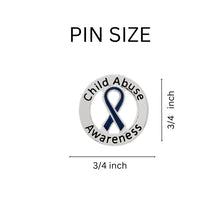 Load image into Gallery viewer, Round Child Abuse Awareness Ribbon Pins - Fundraising For A Cause