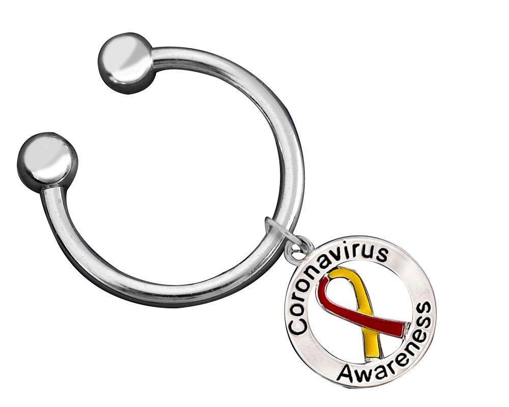Round Coronavirus (COVID-19) Awareness Key Chains - Fundraising For A Cause