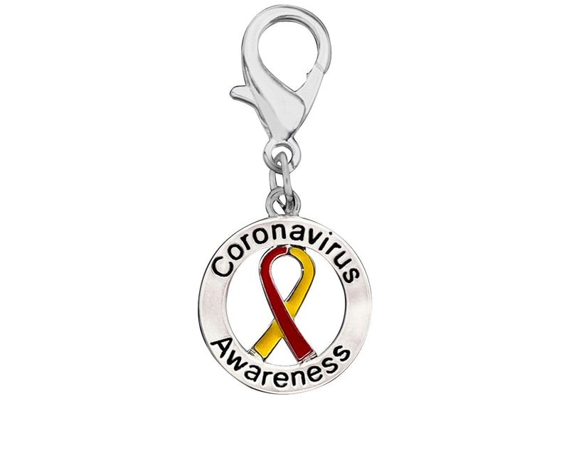Round Coronavirus (COVID-19) Awareness Ribbon Hanging Charms - Fundraising For A Cause