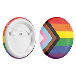 Round Daniel Quasar "Progress Pride" Rainbow Flag Pins - Fundraising For A Cause
