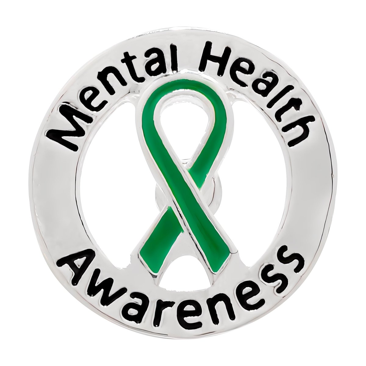 Round Mental Health Awareness Ribbon Pins - Fundraising For A Cause