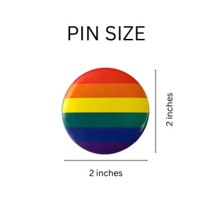 Round Rainbow Striped Pins - Fundraising For A Cause