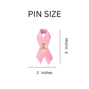 Satin Breast Cancer Awareness Ribbon Pins - Fundraising For A Cause
