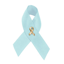 Load image into Gallery viewer, Satin Light Blue Awareness Ribbon Pins - Fundraising For A Cause