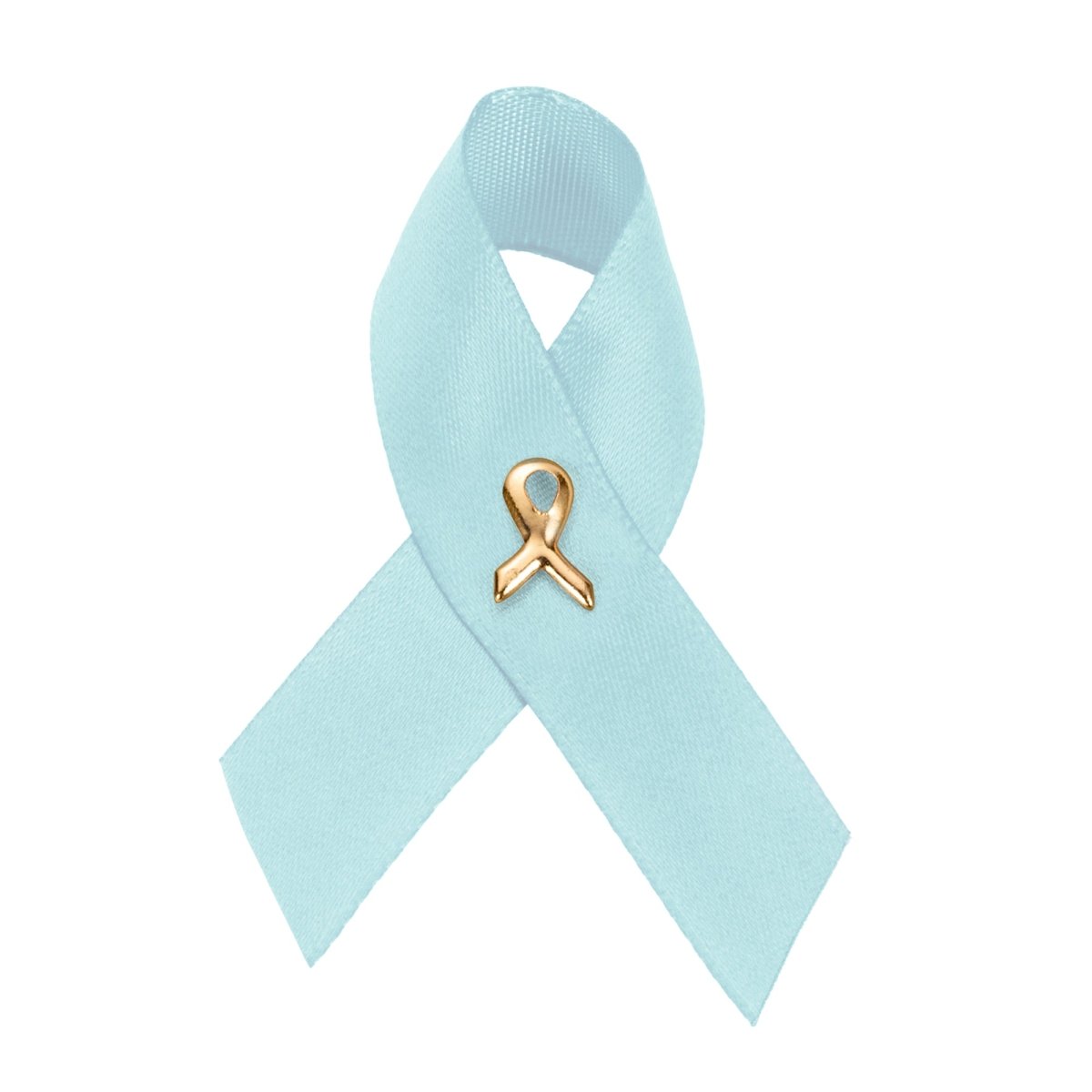 Satin Light Blue Awareness Ribbon Pins - Fundraising For A Cause