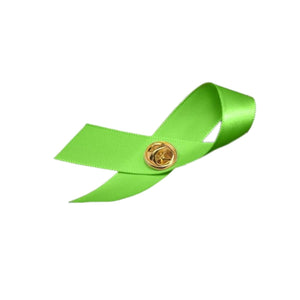 Satin Lime Green Awareness Ribbon Pins - Fundraising For A Cause