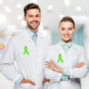 Satin Lime Green Awareness Ribbon Pins - Fundraising For A Cause