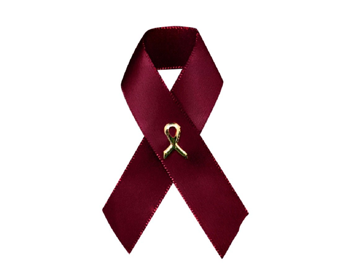 Satin Multiple Myeloma Awareness Ribbon Pins - Fundraising For A Cause