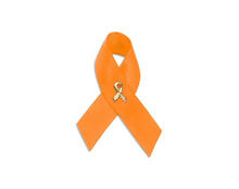 Load image into Gallery viewer, Satin Orange Ribbon Awareness Pins - Fundraising For A Cause