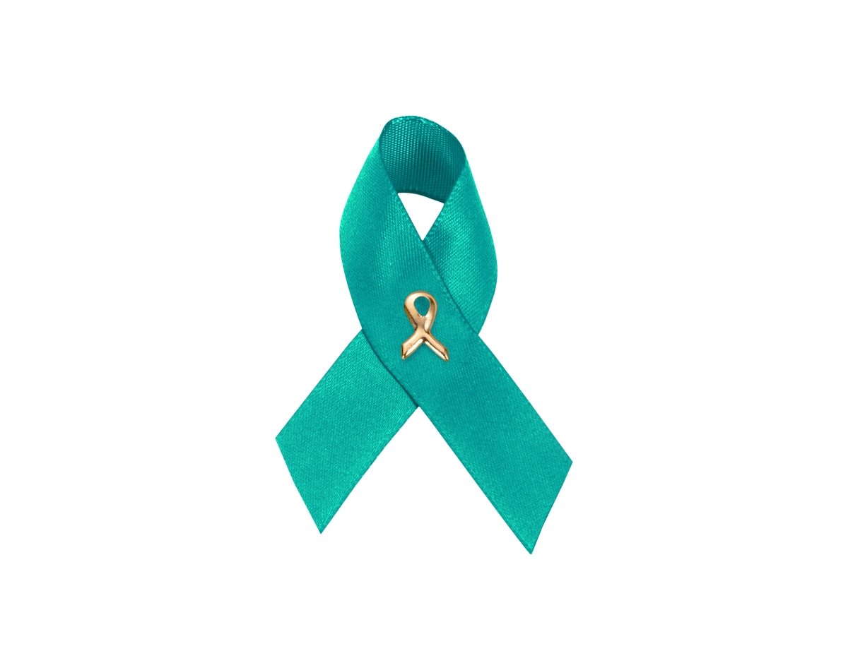 Satin Ovarian Cancer Ribbon Awareness Pins - Fundraising For A Cause