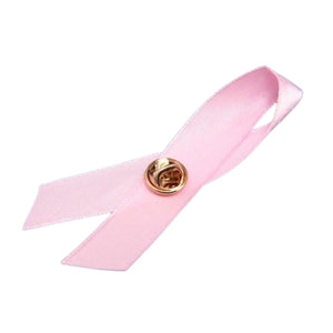 Satin Pink Ribbon Awareness Pins - Fundraising For A Cause