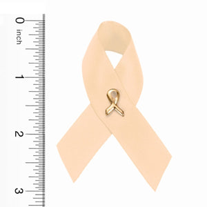 Satin Uterine Cancer Awareness Ribbon Pins - Fundraising For A Cause