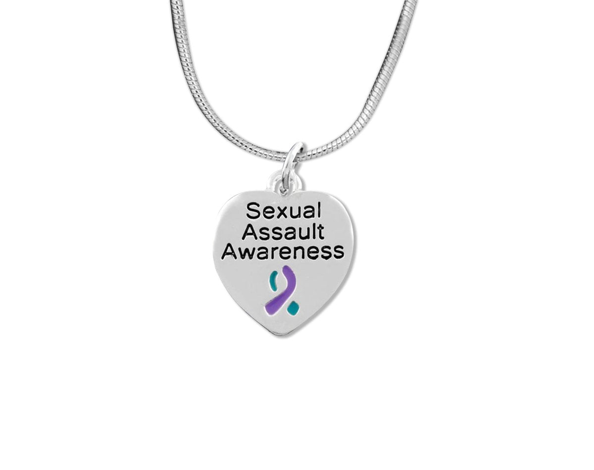 Sexual Assault Awareness Heart Necklaces - Fundraising For A Cause