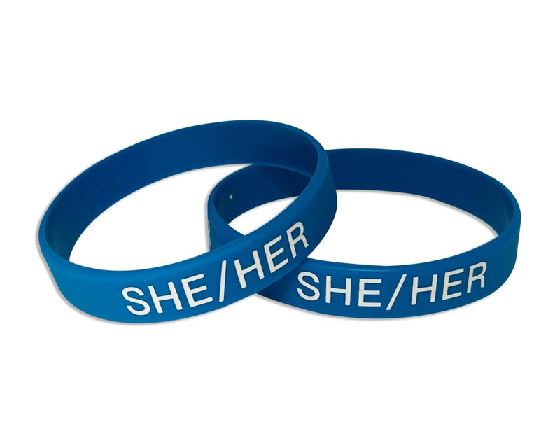 She Her Pronoun Silicone Bracelets - Fundraising For A Cause