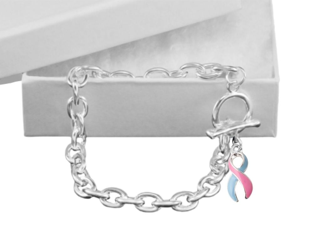 SIDS Awareness Pink & Blue Chunky Charm Bracelets - Fundraising For A Cause