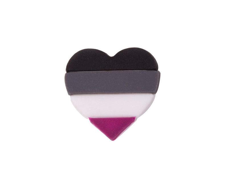 Silicone Asexual LGBTQ Pride Heart Pins - Fundraising For A Cause