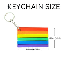 Load image into Gallery viewer, Silicone Rainbow Flag Keychains - Fundraising For A Cause